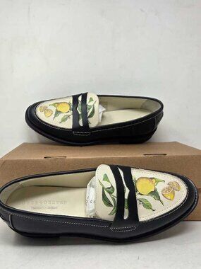 NWOB UK 7 (US 9/ EU 40) Duke + Dexter Wilde lemon penny loafers